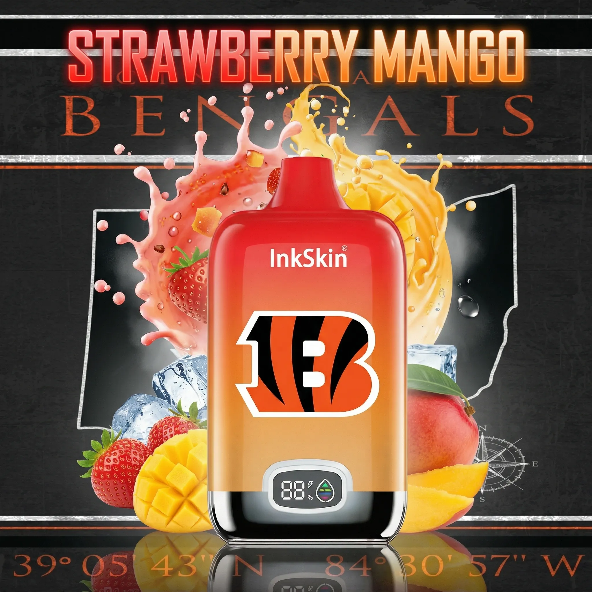 Cincinnati Bengals - โญInkSkin Digital Box 12000 Puffs - 10+ Flavour Choices ๐๐๐ Cincinnati Bengals - โญInkSkin Digital Box 12000 Puffs - 10+ Flavour Choices ๐๐๐