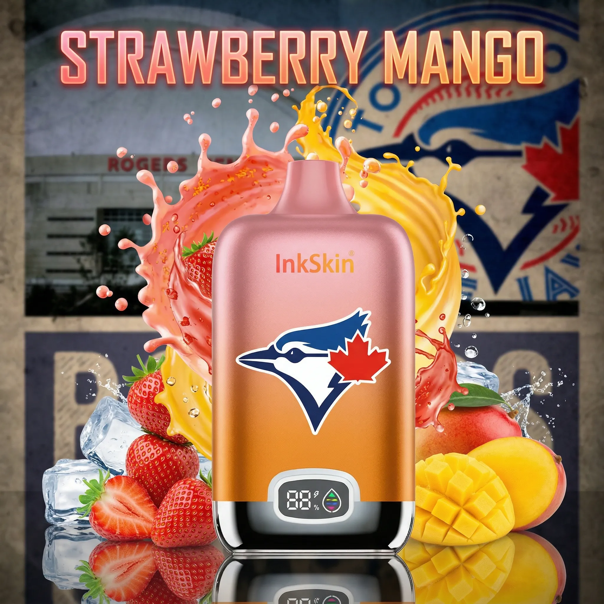 Toronto Blue Jays - ⭐InkSkin Digital Box 12000 Puffs - 10+ Flavour Choices 🍇🍉🍋