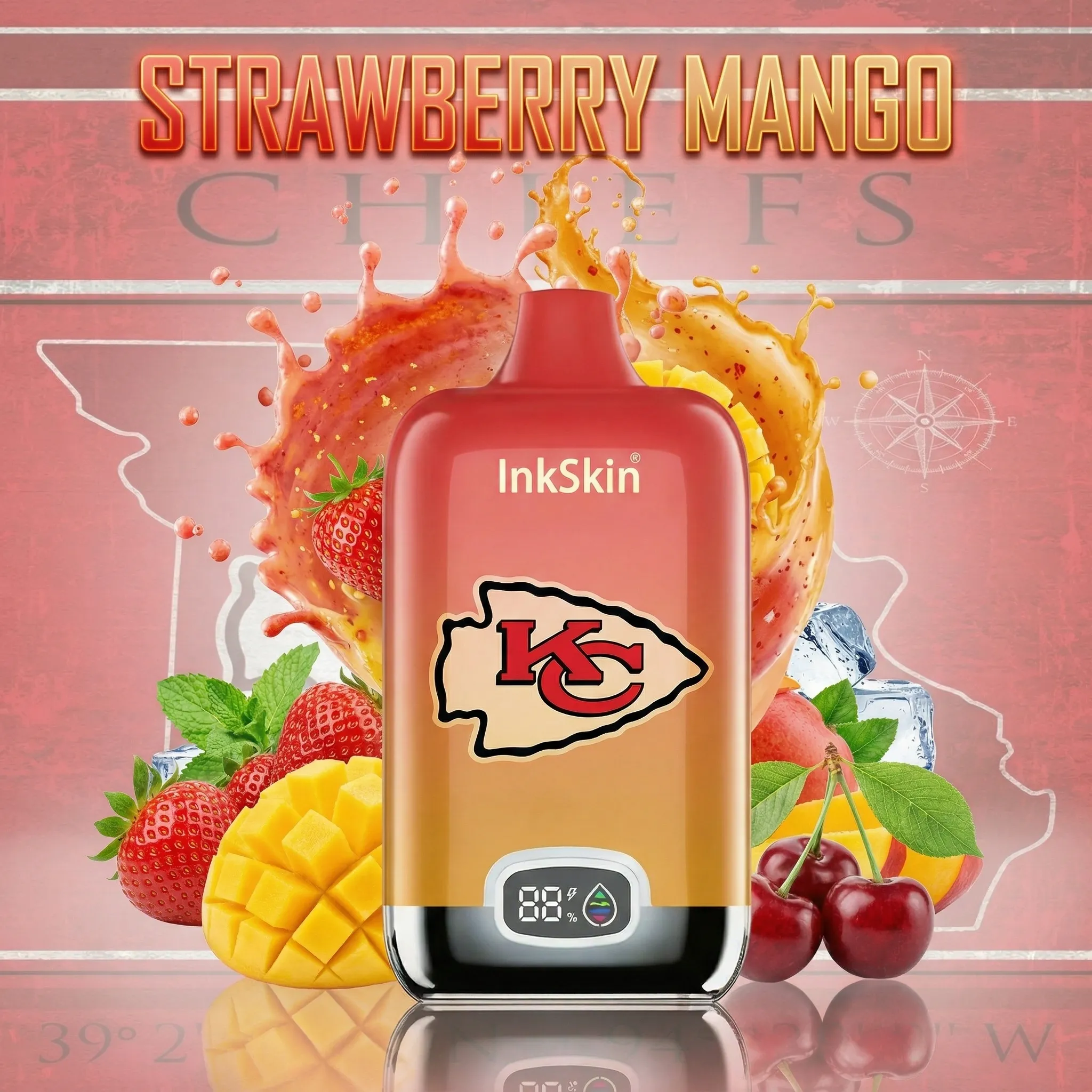 Kansas City Chiefs - โญInkSkin Digital Box 12000 Puffs - 10+ Flavour Choices ๐๐๐ Kansas City Chiefs - โญInkSkin Digital Box 12000 Puffs - 10+ Flavour Choices ๐๐๐