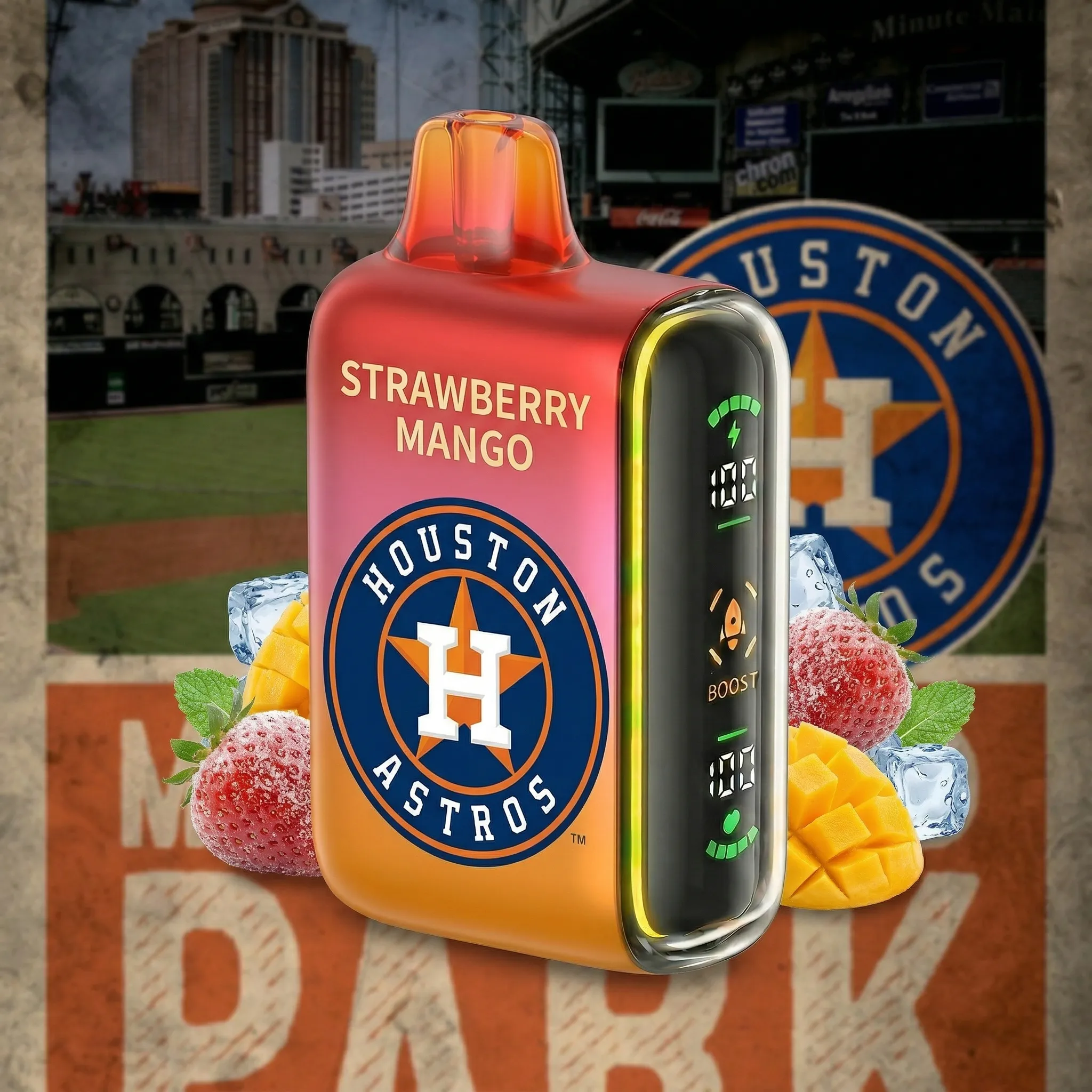 Houston Astros - 🔥InkSkin Pulse 15000 Puffs new - 10+ Flavour Choices 🍇🍉🍋