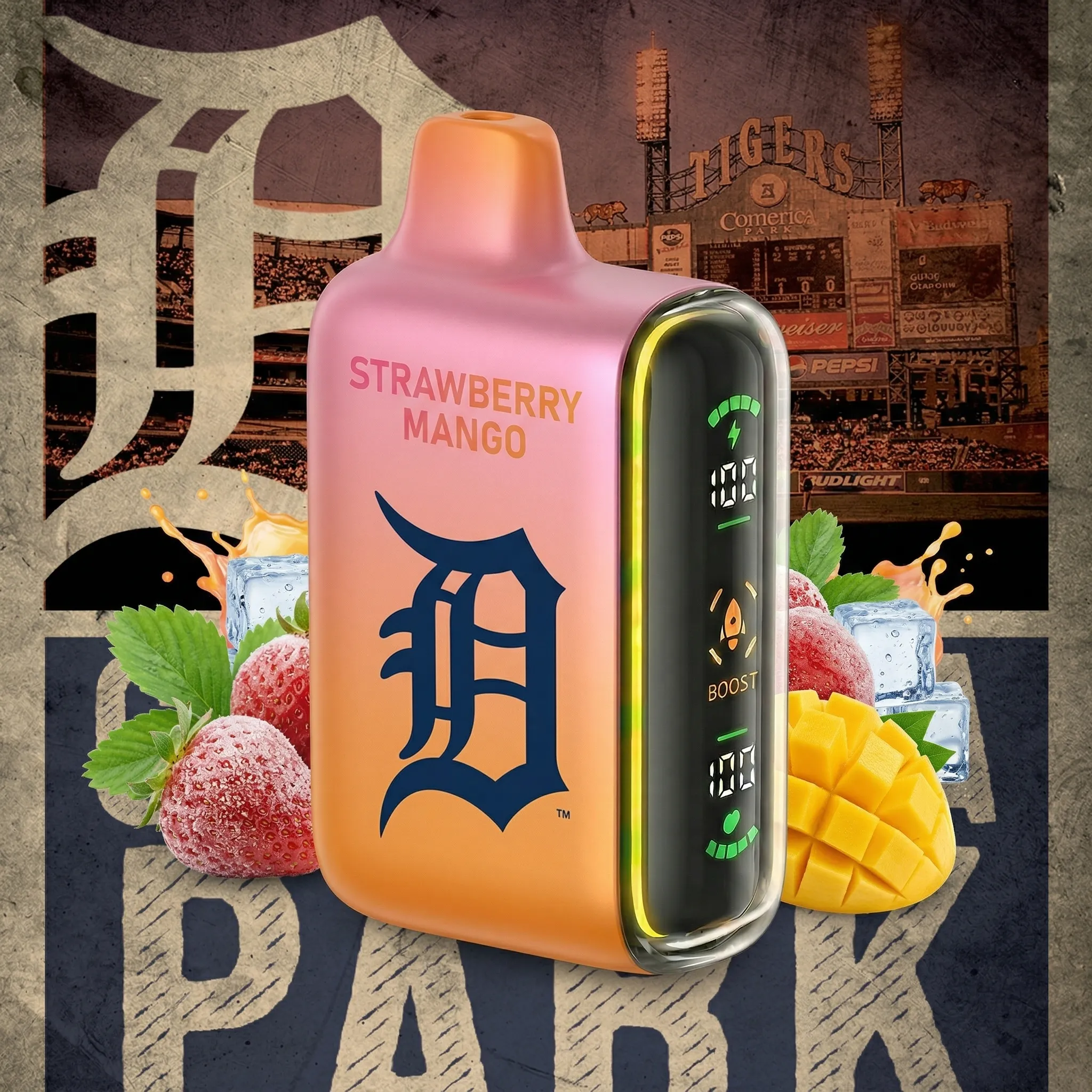 Detroit Tigers - 🔥InkSkin Pulse 15000 Puffs new - 10+ Flavour Choices 🍇🍉🍋